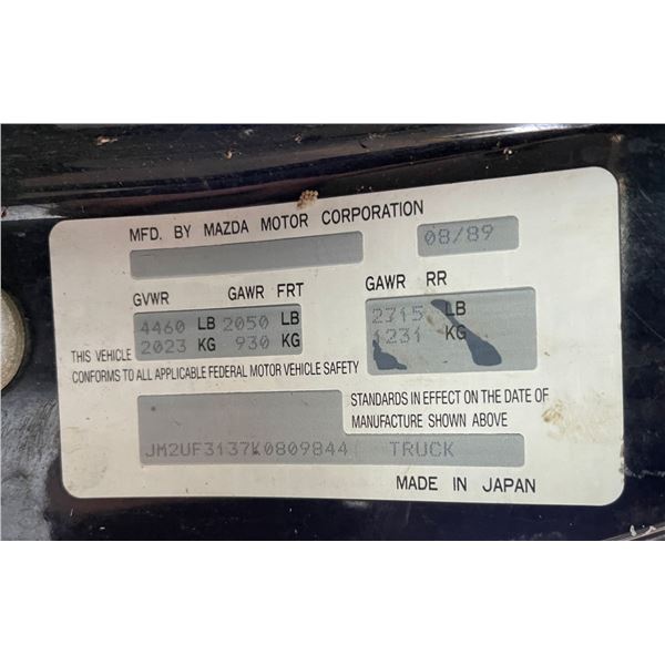 1989 Mazda B-Series Pickup B2200