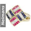 Image 1 : 2.06 ct Ruby & Sapphire & Diamond Ring 14kt Gold