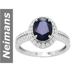 2.82 ct Sapphire & Diamond Ring 14kt Gold