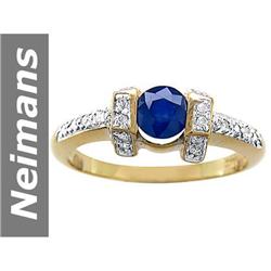 1.18 ct Sapphire & Diamond Ring 14kt Gold