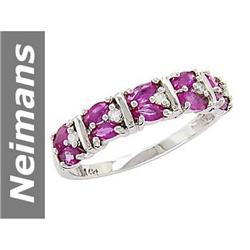 No Reserve 1.27 ct  Burma Ruby & Diamond Ring 14kt Gold New