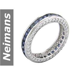 3.34 ct Sapphire & Diamond Ring 14kt Gold