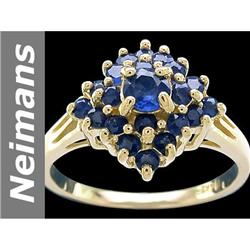 1.43 ct Blue Sapphire Ring 14kt Gold