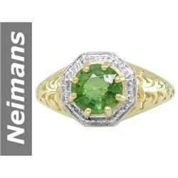 1.50 ct Green Apatite Ring 14kt Gold