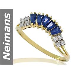 0.56 ct Sapphire & Diamond Ring 14kt Gold