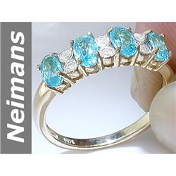 1.48 ct Apatite & Diamond Ring 14kt Gold