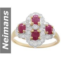 1.25 ct Ruby & Diamond Ring 14kt Gold