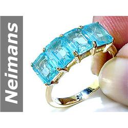 3.84 ct Apatite Ring 14kt Gold