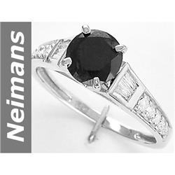 1.91 ct Black & White Diamond Ring 14kt Gold