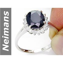 2.82 ct Sapphire & Diamond Ring 14kt Gold