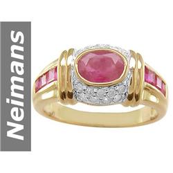 1.99 ct Ruby & Diamond Ring 14kt Gold
