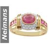 Image 1 : 1.99 ct Ruby & Diamond Ring 14kt Gold