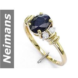 1.63 ct Sapphire & Diamond Ring 14kt Gold