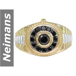 .75 ct Black Diamond Gents Ring 9kt Gold