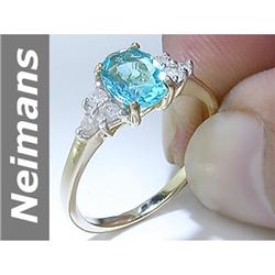 1.5 ct Apatite & Diamond Ring 14kt Gold