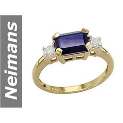 1.87 ct Sapphire & Diamond Ring 14kt Gold