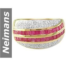 1.16 ct Ruby & Diamond Ring 14kt Gold