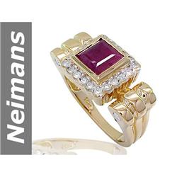 2.88 ct Ruby & Diamond Ring 14kt Gold
