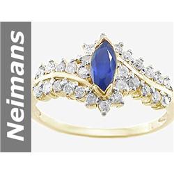 0.79 ct Sapphire & Diamond Ring 14kt Gold