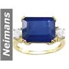 Image 1 : 6.5 ct Sapphire & Diamond Ring 14kt Gold