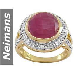 11.98 ct Ruby & Diamond Ring 14kt Gold