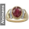 Image 1 : 3.4 ct Ruby & Diamond Ring 14kt Gold