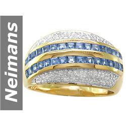1.8 ct Sapphire & Diamond Ring 14kt Gold