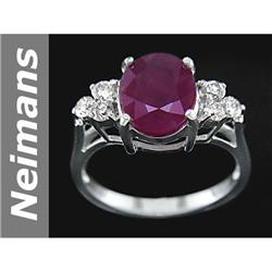 Hot 7.3 ct  Quality Ruby & Diamond Ring 14kt Gold $1NR