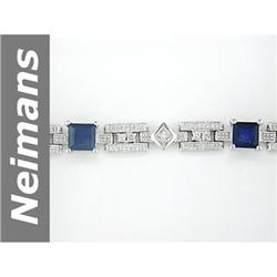 Hot New 5.55 ct Sapphire & Diamond Bracelet 14kt Gold !