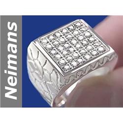 0.9 ct Diamond Gents Ring 14kt Gold