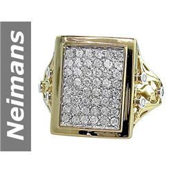 0.76 ct Diamond Gents Ring 14kt Gold