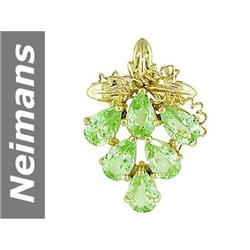 6.6 ct Tsavorite Pendant 14kt Gold