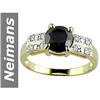 Image 1 : 1.66 ct Black & White Diamond Ring 14kt Gold