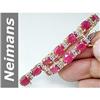 Image 1 : 28.8 ct Pink Sapphire & Ruby Bracelet 14kt Gold
