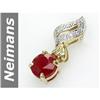 Image 1 : 1.85 ct Ruby & Diamond Pendant 14kt Gold