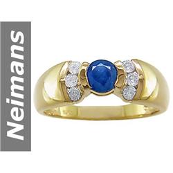 0.81 ct Sapphire & Diamond Ring 14kt Gold