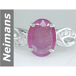 Charming 4.7 ct  Rare Ruby & Diamond Ring 14kt Gold NR