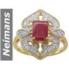 Image 1 : 1.64 ct Ruby & Diamond Ring 14kt Gold