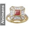 Image 1 : 1.13 ct Ruby & Diamond Ring 14kt Gold