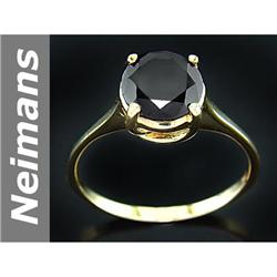 $1NR 2.25 ct Black Diamond Ring 14kt Gold !!