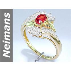 0.82 ct Songea Sapphire & Diamond Ring 14kt Gold