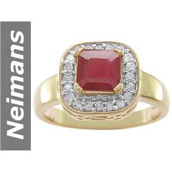 1.59 ct Ruby & Diamond Ring 14kt Gold