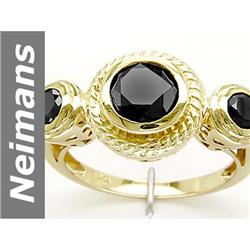 2.15 ct Black Diamond Ring 14kt Gold
