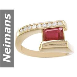 1.73 ct Ruby & Diamond Ring 14kt Gold