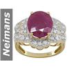 Image 1 : 6.34 ct Ruby & Diamond Ring 14kt Gold