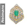 Image 1 : 1.07 ct Emerald & Diamond Ring 14kt Gold