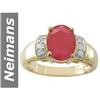 Image 1 : 3.23 ct Ruby & Diamond Ring 14kt Gold