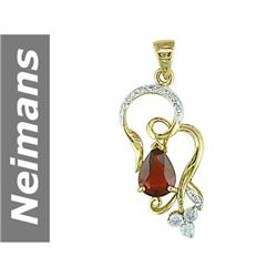 2.75 ct Songea Sapphire & Diamond Pendant 14kt Gold