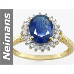 2.74 ct Sapphire & Diamond Ring 14kt Gold