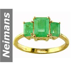 1.28 ct Emerald Ring 14kt Gold
